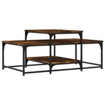 vidaXL Table basse chêne fumé 102x60x45 cm bois d'ingénierie
