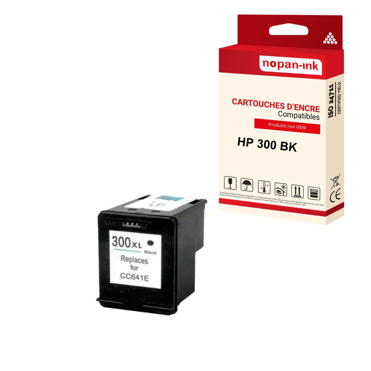 Cartouche D'encre Compatible HP 300 XL Noir - Marque NOPAN-INK - Pour Imprimantes HP DeskJet Séries