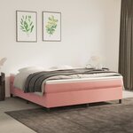 VidaXL Cadre de lit sans matelas rose 180x200 cm velours