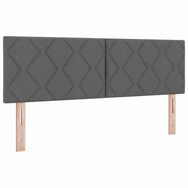 vidaXL Tête de lit avec des lumières à LED Réglable Gris 160 cm tissu
