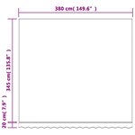 vidaXL Tissu de remplacement pour auvent rayures multicolores 4x3 5 m