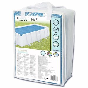 Bestway Couverture de piscine d'été Rectangulaire 380x180 cm PE Bleu