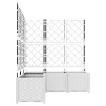 vidaXL jardinière avec treillis 5 Pièces blanche 120x120x143 cm