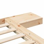 vidaXL Cadre de Lit au Sol avec Tables de Nuit 160x200cm Bois Massif