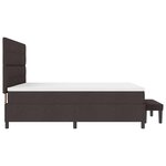vidaXL Lit à ressorts avec matelas Marron foncé 200 x 200 cm tissu