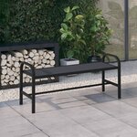 vidaXL Banc de jardin 124 5 cm acier et WPC noir