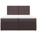 vidaXL Sommier à lattes de lit avec matelas Marron foncé 200x200 cm