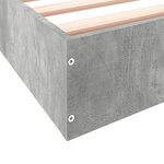vidaXL Cadre de lit gris béton 180x200 cm bois d'ingénierie
