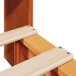 vidaXL Lit bibliothèque sans matelas cire marron 100x200cm bois massif