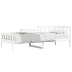 vidaXL Lit de jour sans matelas blanc 80x200 cm bois de pin massif