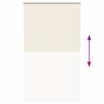 vidaXL Store enrouleur occultant blanc cassé 135x230 cm largeur tissu