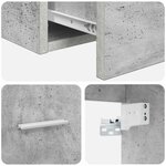 vidaXL Vanité de lavabo mural Gris béton 49 5 x 44 5 x 65 cm