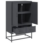 vidaXL Buffet haut anthracite 68x39x111 5 cm acier