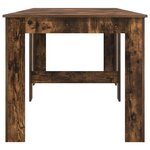 vidaXL Table à dîner 240 x 85 x 75 cm Bois d'ingénierie Chêne fumé