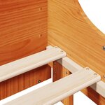 vidaXL Lit bibliothèque sans matelas cire marron 135x190cm bois massif