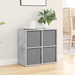 vidaXL Buffet Gris béton 59 5 x 27 x 57 cm