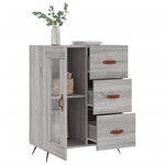 vidaXL Buffet sonoma gris 69 5x34x90 cm bois d'ingénierie