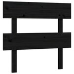 vidaXL Cadre de lit et tête de lit noir 100x200 cm bois massif
