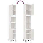 vidaXL Armoire de salle de bain blanc 30x30x190 cm bois d'ingénierie