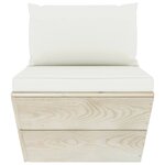 vidaXL Salon de jardin palette 8 Pièces avec coussins bois d'épicéa