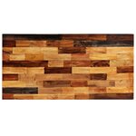 vidaXL Ensemble de bar 5 Pièces Bois massif recyclé et cuir de chèvre