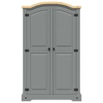 vidaXL Garde-robe avec 2 portes Gamme Corona pin mexicain Gris