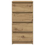 vidaXL Buffet chêne artisanal 37 5x35x76 cm bois d'ingénierie