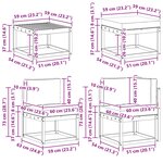 vidaXL Ensemble de canapés d'extérieur 9 Pièces Blanc et Beige