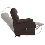 vidaXL Fauteuil de massage Marron Tissu