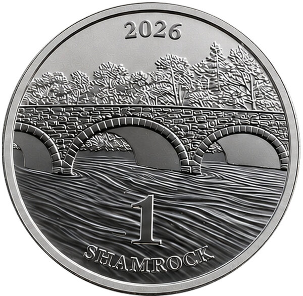 Monnaie CROSSING SHAMROCK 1 Oz Medaille Argent Ireland 2026 (PRÉCOMMANDE)