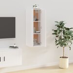 vidaXL Meuble TV mural Blanc 40x34 5x100 cm