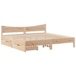 vidaXL Cadre de lit avec tiroirs 180x200 cm bois de pin massif