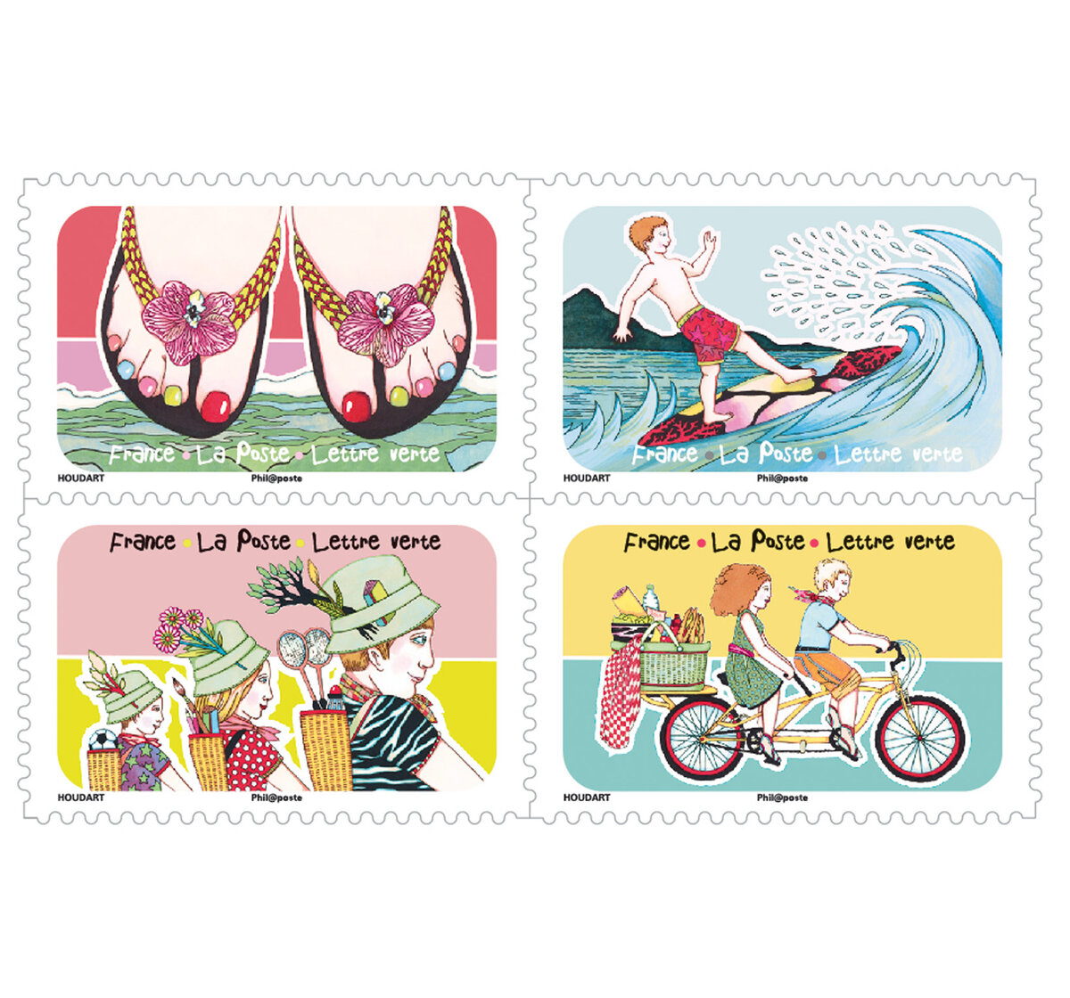 Other & unclassified - NEUF France CARNET 2018 de 12 timbres autocollants  THEIERES Lettre Verte (non plié) Japon Chine BC1617