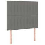 vidaXL Sommier à lattes de lit avec matelas Gris foncé 80x200 cm Tissu