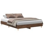 vidaXL Cadre de lit sans matelas chêne marron 150x200 cm