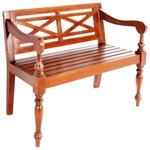 Banc de jardin banquette batavia 98 x 50 x 82 cm bois d'acajou massif marron foncé 02_0010924