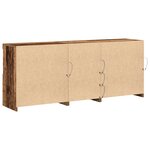 vidaXL Buffet avec éclairage LED Bois ancien 162x37x67 cm Bois reconstitué