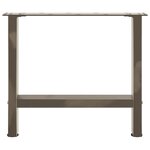 vidaXL Pieds de table basse en acier naturel 2 pièces 50 x (42-43) cm Acier