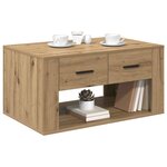 vidaXL Table basse Chêne artisanal 80 x 50 x 40 cm Bois d'ingénierie