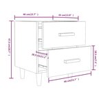 vidaXL Table de chevet Blanc brillant 40x35x47 5 cm
