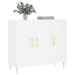 vidaXL Buffet blanc 90x34x80 cm bois d'ingénierie