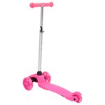 Vidaxl scooter 3 roues d'enfants et guidon réglable en aluminium rose