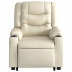 vidaXL Fauteuil inclinable électrique crème similicuir