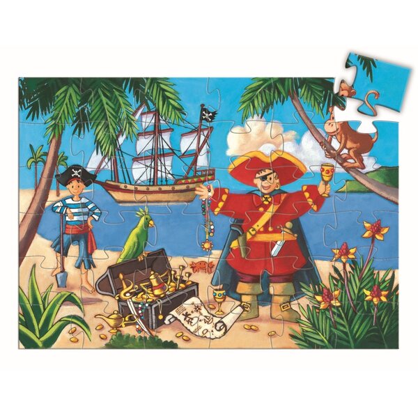 Djeco DJ07220 - Puzzle le pirate et son trésor