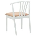 vidaXL Chaise de salle à manger 2 Pièces Blanc et marron
