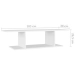 vidaXL Meuble TV mural Blanc 103x30x26 5 cm