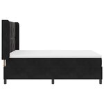 vidaXL Lit à Ressorts avec Matelas LED Noir 140 x 200 cm Velours