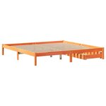 vidaXL Cadre de lit sans matelas cire marron 200x200cm bois pin massif