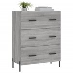 vidaXL Buffet sonoma gris 69 5x34x90 cm bois d'ingénierie