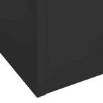 Armoire de bureau avec 3 étagères réglables et casier design moderne 90 x 40 x 180 cm en acier anthracite 02_0046914
